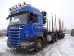 Kütük kamyonu Scania R420 LA6x4,návěs Svan |  Nakliye makineleri | Ahşap işçiliği makineleri | JANEČEK CZ 